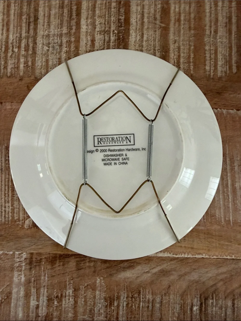 Vintage 2000 Restoration Hardware Classic Cheese Plates Set of 2 With Hangers